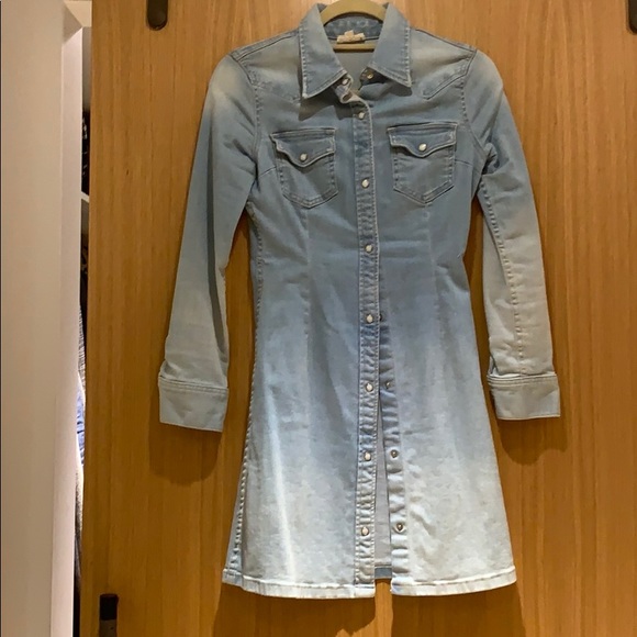AG Adriano Goldschmied LIGHTombré denim mini dress - Picture 2 of 8
